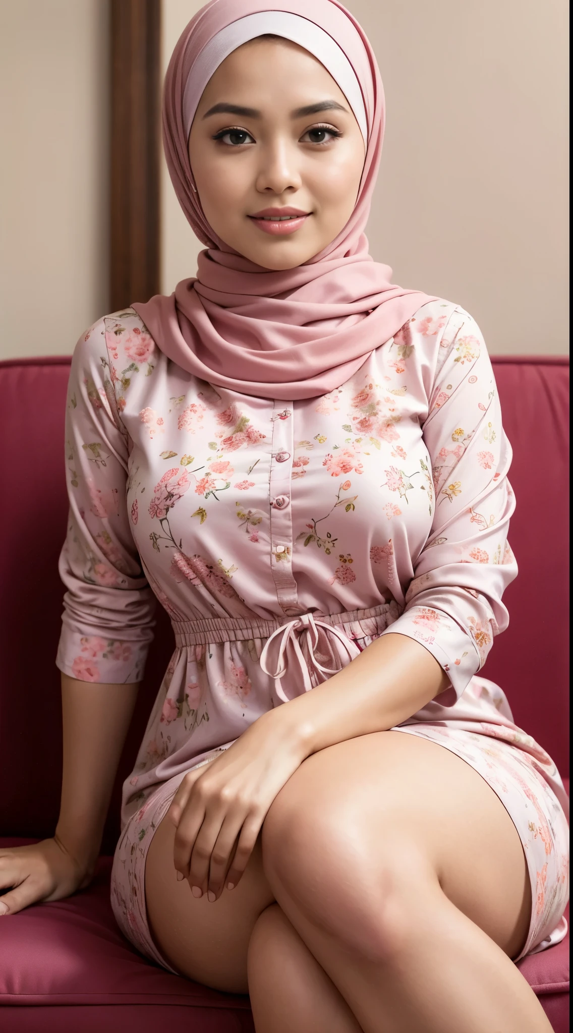 (8k, best quality, masterpiece:1.2), (realistic, photo-realistic:1.37), ultra-detailed, 1 malay hijab girl, (nabila razali face), nabila razali :1.3, cute, solo, beautiful detailed sky, detailed cafe, night, sitting, dating, (nose blush), (smile:1.15), (closed mouth) small breasts, beautiful detailed eyes, (collared shirt:1.1), night, wet, business attire, rain, white lace, (pastel color hijab :1.2), topless,closeup shot , medium shot