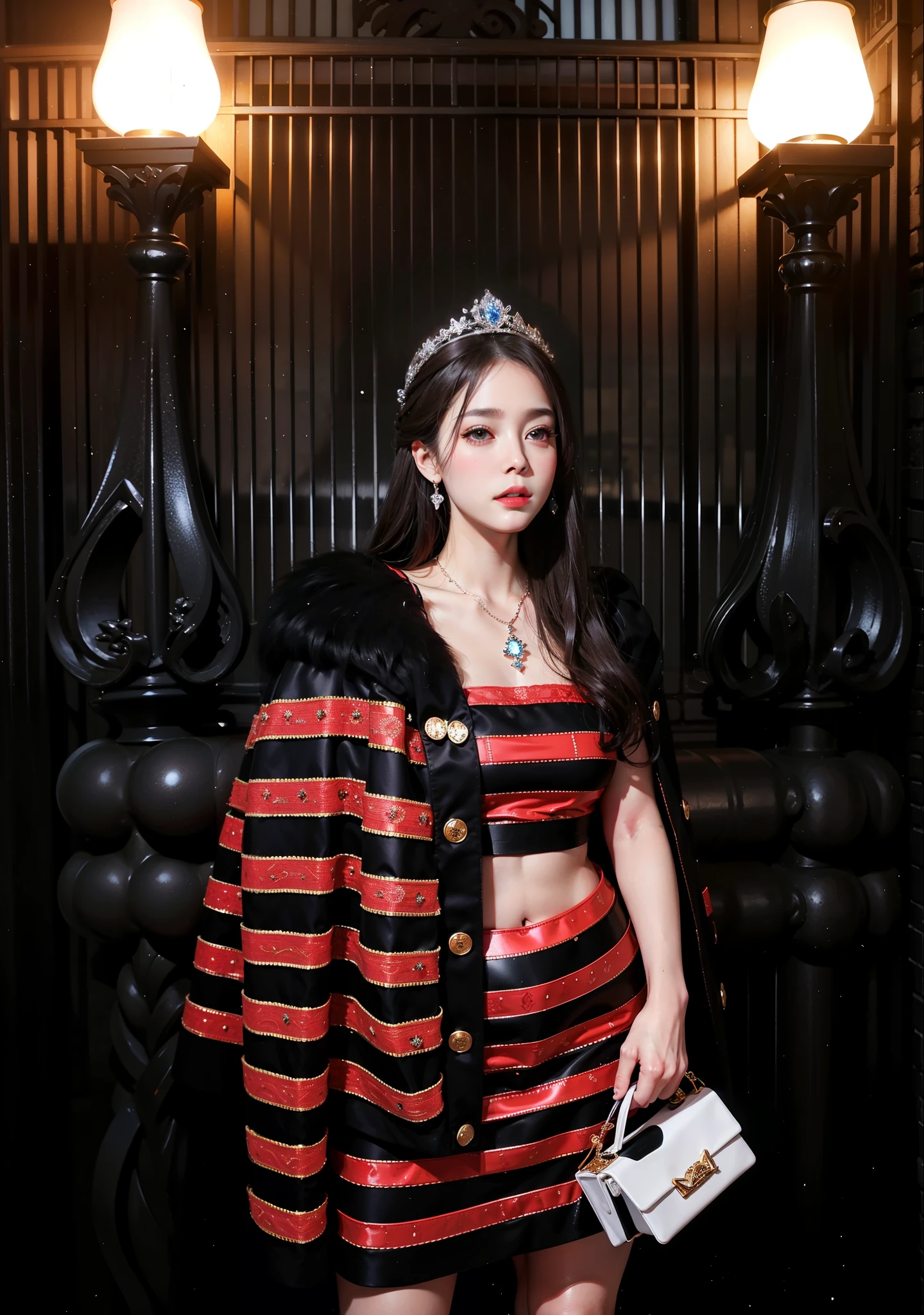 Imperial sister,詳細な目,Snow Queen,put the crown on your head,Detailed facial expressions,Ripe body,Tall figure,the number,legs long,4K,k hd,fleshy feeling,White translucent lace,白皙Plump body,Nice face,Cherry small mouth,beautiful and delicious(3D royal sister),Plump body,gloss gel coat,gorgeously dressed queen,Gem Diamond Crown,
