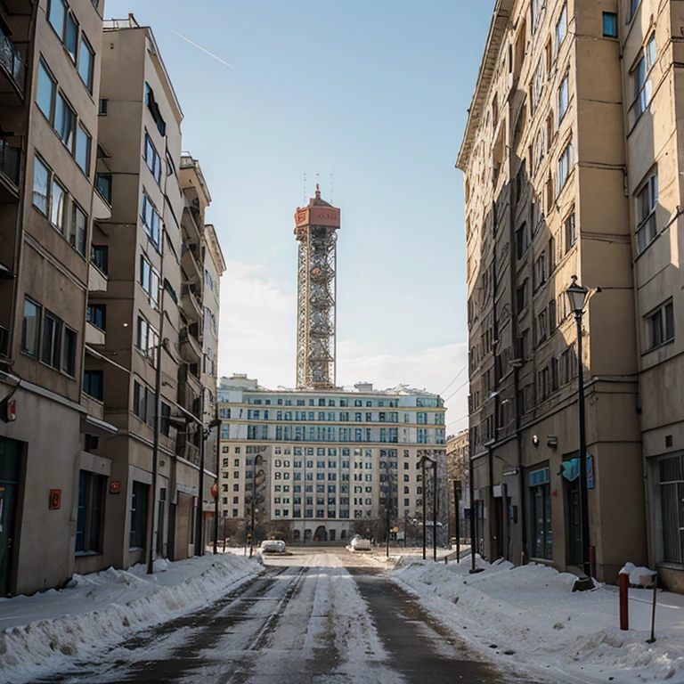 Old Soviet nine-story buildings
