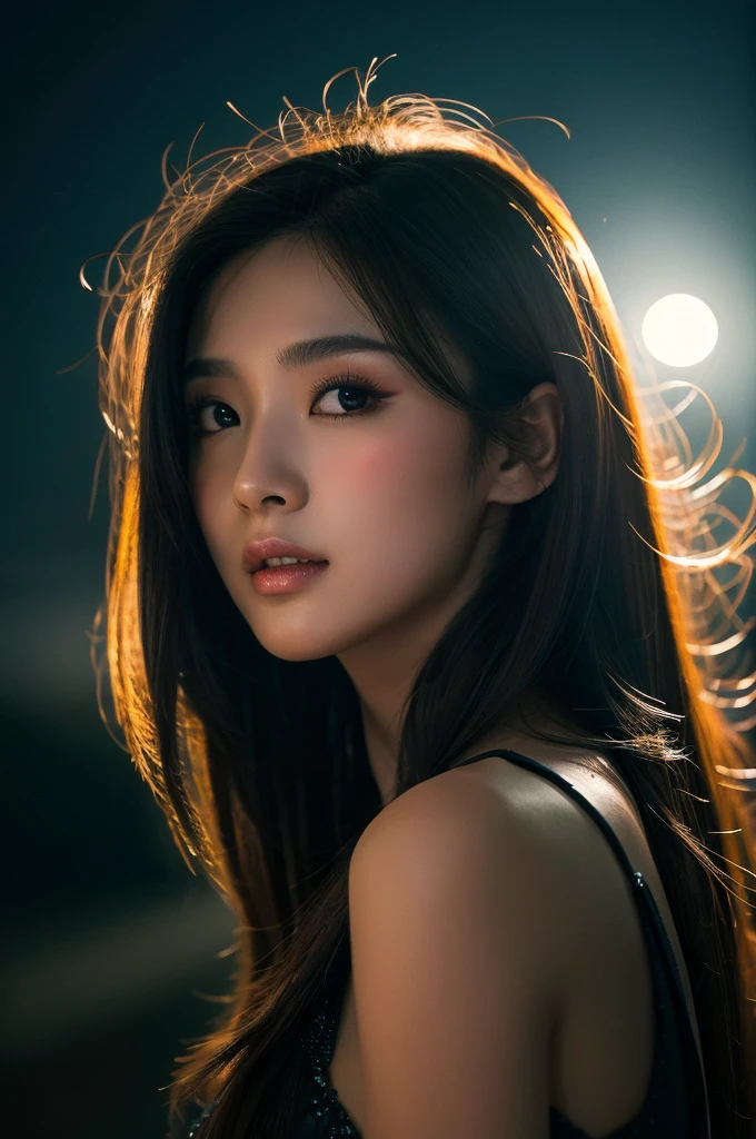 highest quality, epic realistic, ((in the pitch black darkness :1.4)), ((portrait:1.5)),(background: dark ) high contrast ,glorious picture, lowest lux, lighting face, she's comfortable, wearing nothing, , looks incredible, (8k, Raw photo, Highest quality),(epic realistic:1.5), a woman, face,(detailed eyes:0.8),(looking at the camera:1.4), (Highest quality), ( high contrast, deep shadows),Intricate details,cinematic,((skin:1.4)), (long dark hair:1.3), long hair, messy ,(Hdr:1.5),Detailed, colors, Superior quality, Masterpiece, Raw Photo (20-year-old, looking at viewer), beautiful, (wearing plain yellow shirt,), perfect, natural, perfect composition, portrait, perfect face, smiling expression, Captivating eyes, Bright details, Tight lips, (High Skin Detail),, (blue tint: 0.6), (sale: 0.8), (bloody: 0.7), Key lighting , (backlight: 0.5), Medium depth of field, Canon 5d, 50mm lens, f/4 apertures, (Ultra-detailed, Complex detail), sharp focus, soft colors, 8k, Absurd, 80mm, dark background, photography, smiling, pinay, filipina, medium boobs,