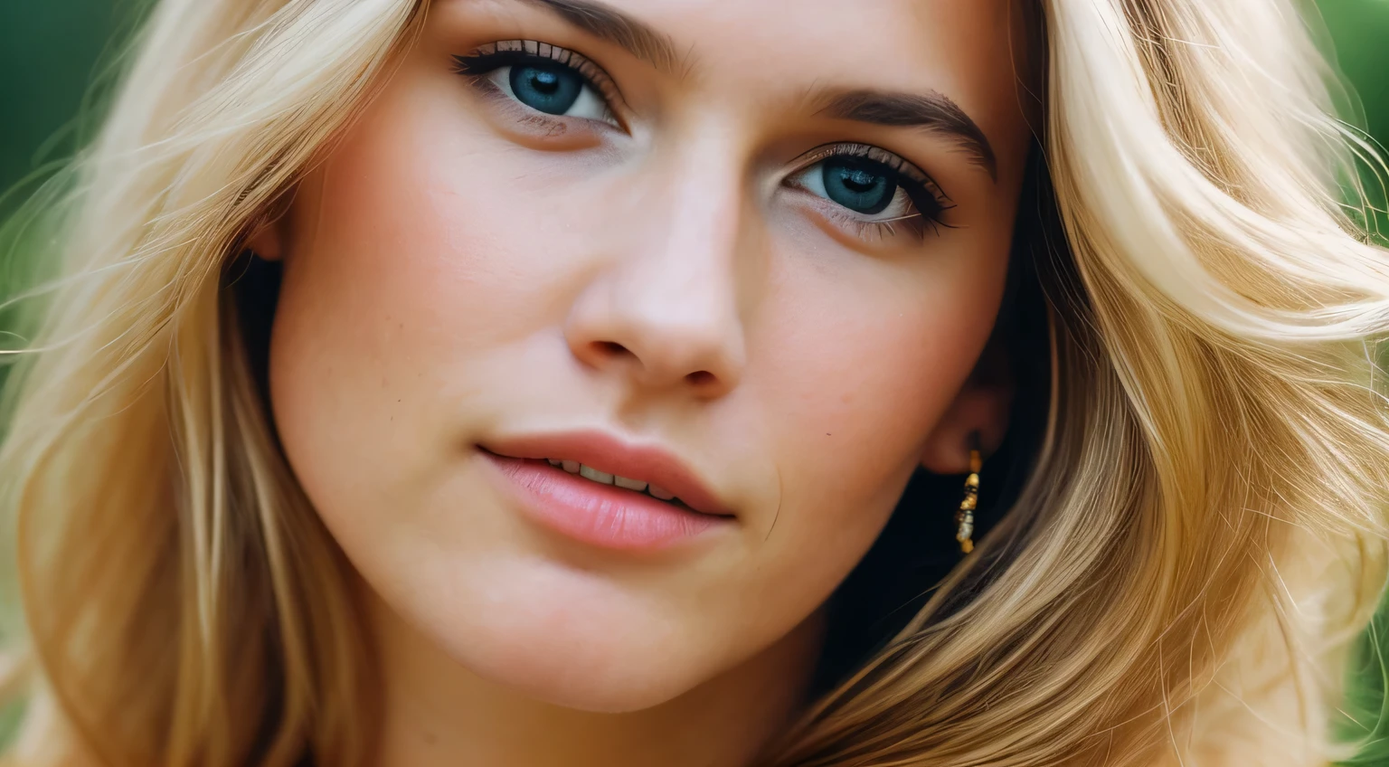 Smile, beautiful european model, Close-up shot of face only, 1 Girl with a beautiful face, Angel, armor gold , Young blonde woman,Beautiful blonde woman dress blue, (masutepiece, Best Quality, High resolution:1.4), 1girl in, Angel, Texture of skin pores, Hair blonde, Photography, movie, movie, Full body, Realistic, (8K, Raw photo, Best Quality, masutepiece:1.2), (Realistic, photo-Realistic:1.33), Best Quality, Detailed eyes are blue, Cute,Natural lighting, depth of fields, Film grain, Wrinkled skin, sharp, detailed and Realistic portrait of a woman, stares at the camera, Chapped lips, soft Natural lighting, a portrait photo of, magical photography, Dramatic Lighting, photorealisim, Ultra-detailed, Intimate portrait composition, Leica 50mm,