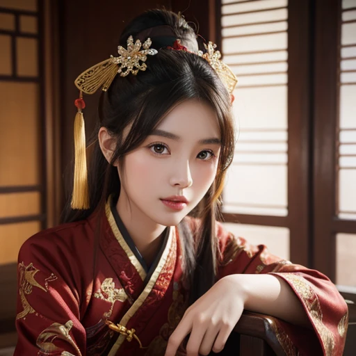 A Han Chinese beautiful girl living in 16th century China
