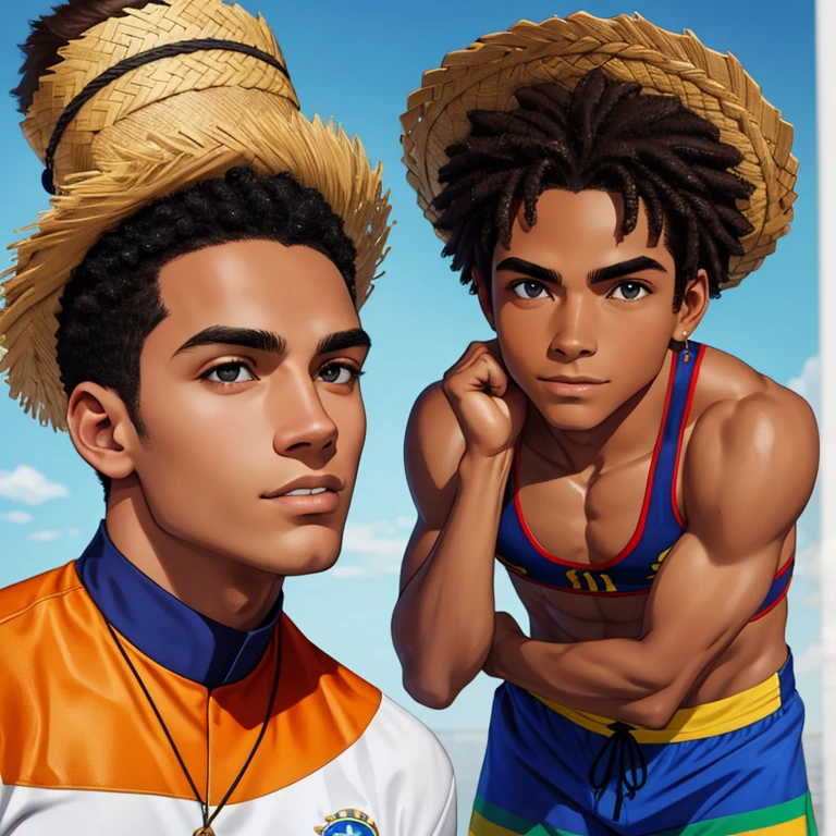 "Describe the physical features of a young Brazilian who embodies cultural diversity as a mulatto, a native of Rio de Janeiro, and a geek. Explore characteristics such as skin tone, hair, and facial features that reflect his diverse heritage. Additionally, emphasize elements of his geek lifestyle and the influence of Carioca culture on his fashion choices and expression of cultural identity."