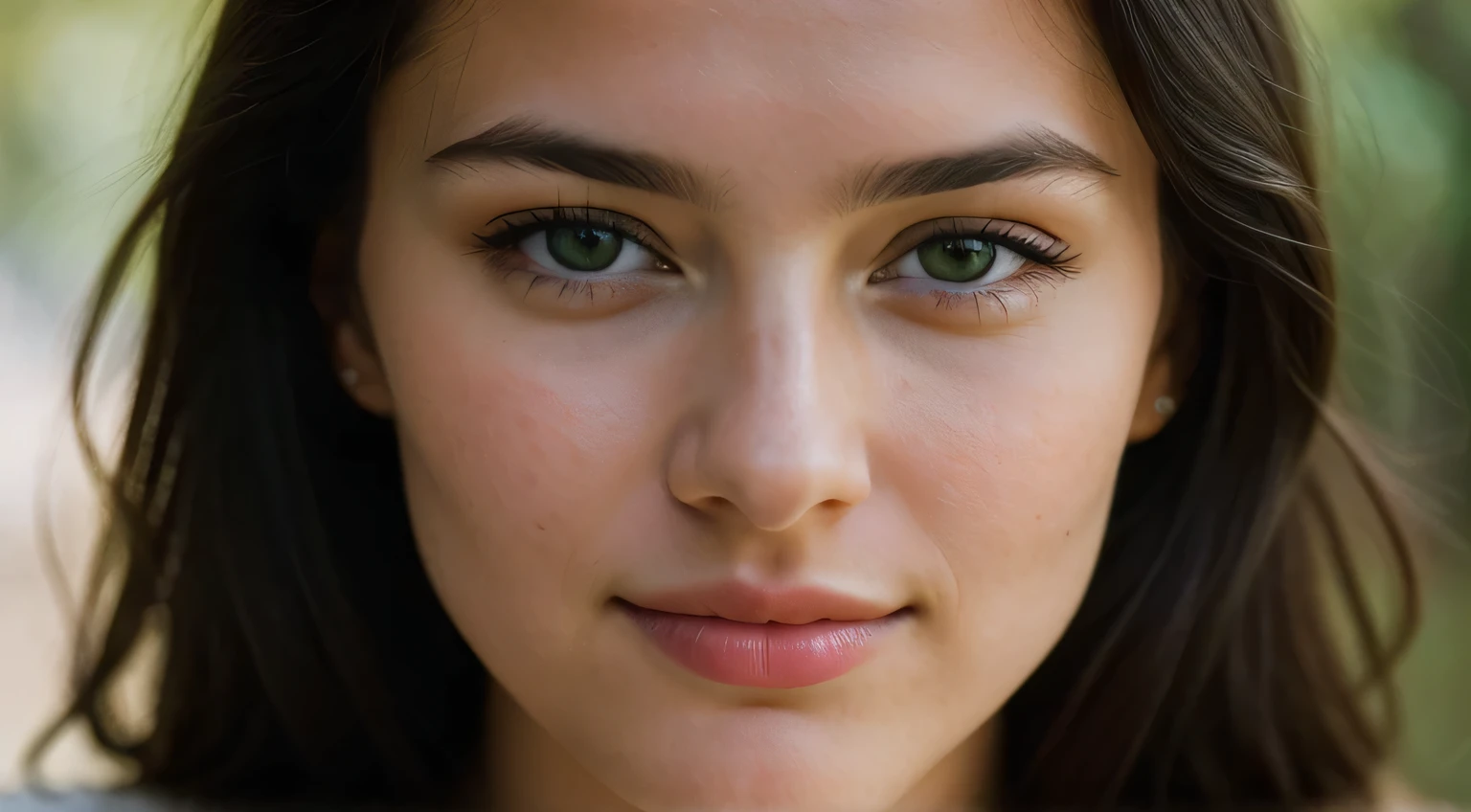 Smile, beautiful european model, Close-up shot of face only, 1 Girl with a beautiful face, Beautiful woman, (masutepiece, Best Quality, High resolution:1.4), 1girl in, Texture of skin pores, Photography, movie, movie, Full body, Realistic, (8K, Raw photo, Best Quality, masutepiece:1.2), (Realistic, photo-Realistic:1.33), Best Quality, small eyes are green, Natural lighting, depth of fields, Film grain, sharp, detailed and Realistic portrait of a woman, stares at the camera, Chapped lips, soft Natural lighting, a portrait photo of, magical photography, Dramatic Lighting, photorealisim, Ultra-detailed, Intimate portrait composition, Leica 50mm