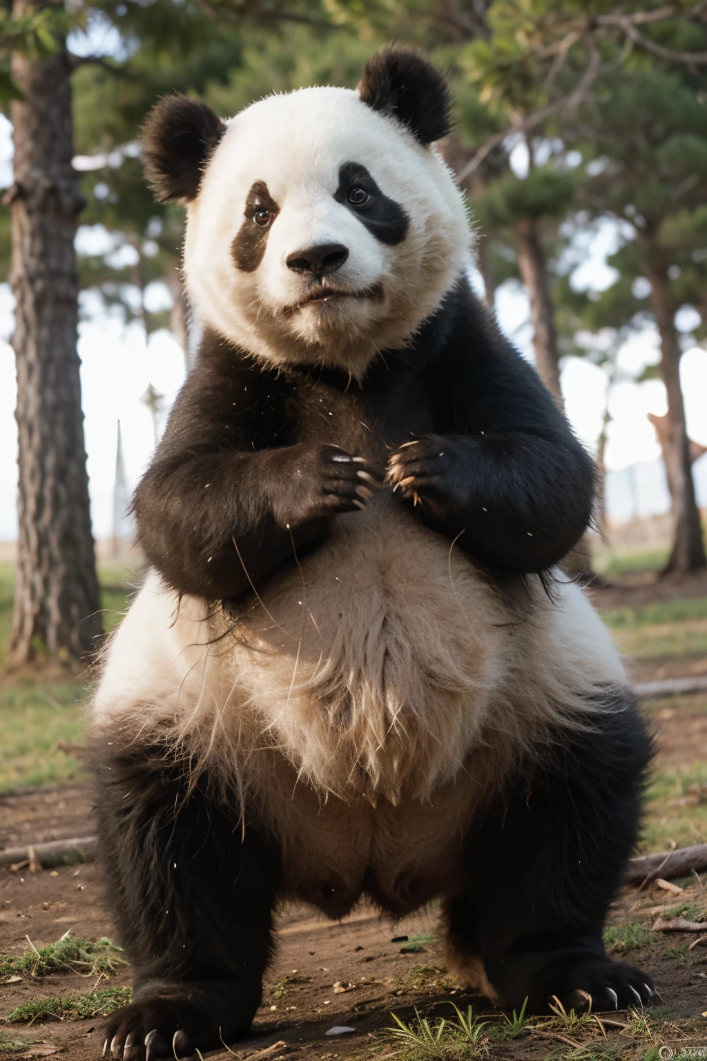 Quero uma imagem de um panda com raiva