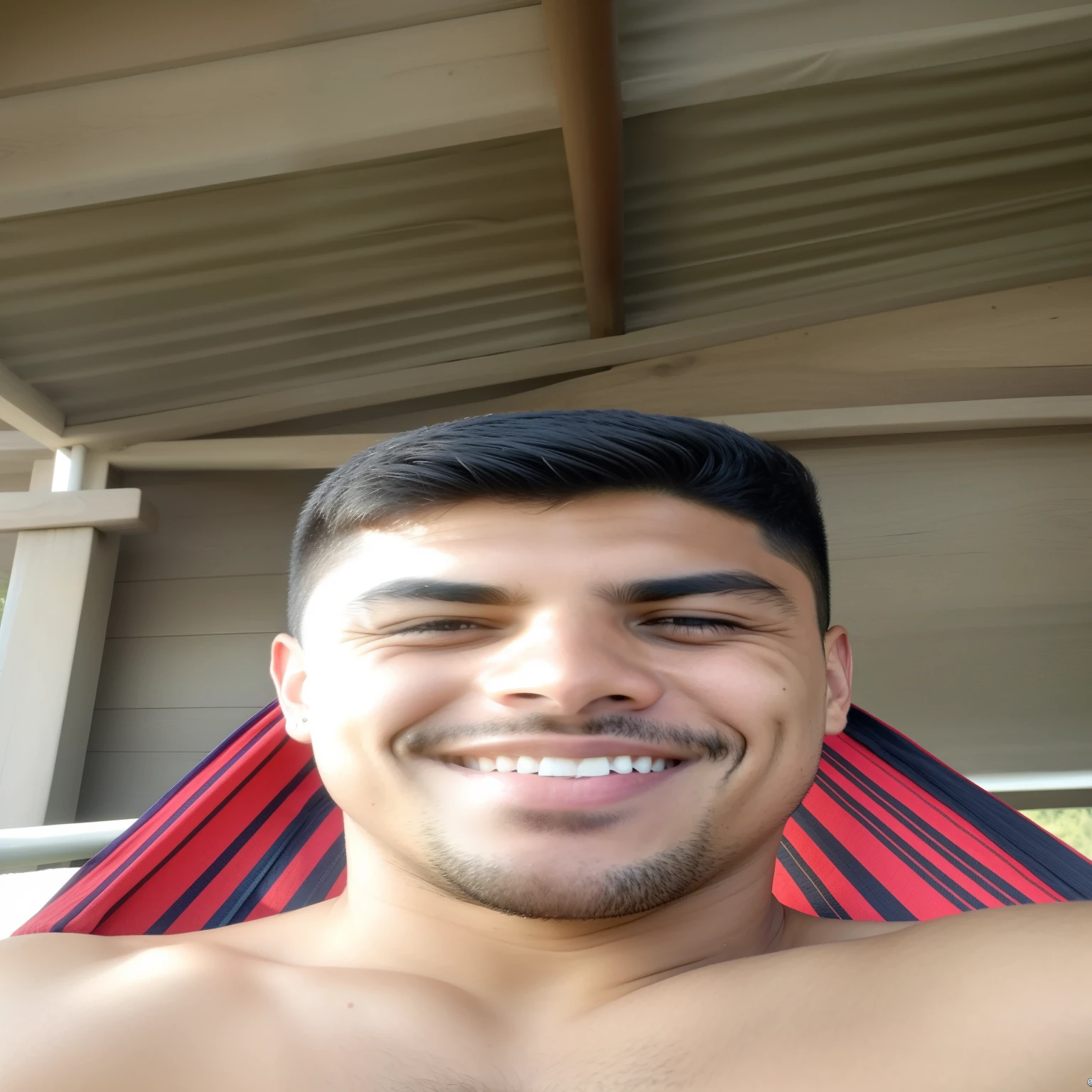 wired man in a hammock smiling at the camera, caio santos, imagem frontal, david rios ferreira, Mohamed Chahin, Emad Mostaque, em torno de 1 9 anos, Ronaldo Nazario Fenomeno, 2 7 anos, icaro carvalho, 2 3 anos, Carregado, imagem de qualidade muito baixa, 2 4 anos