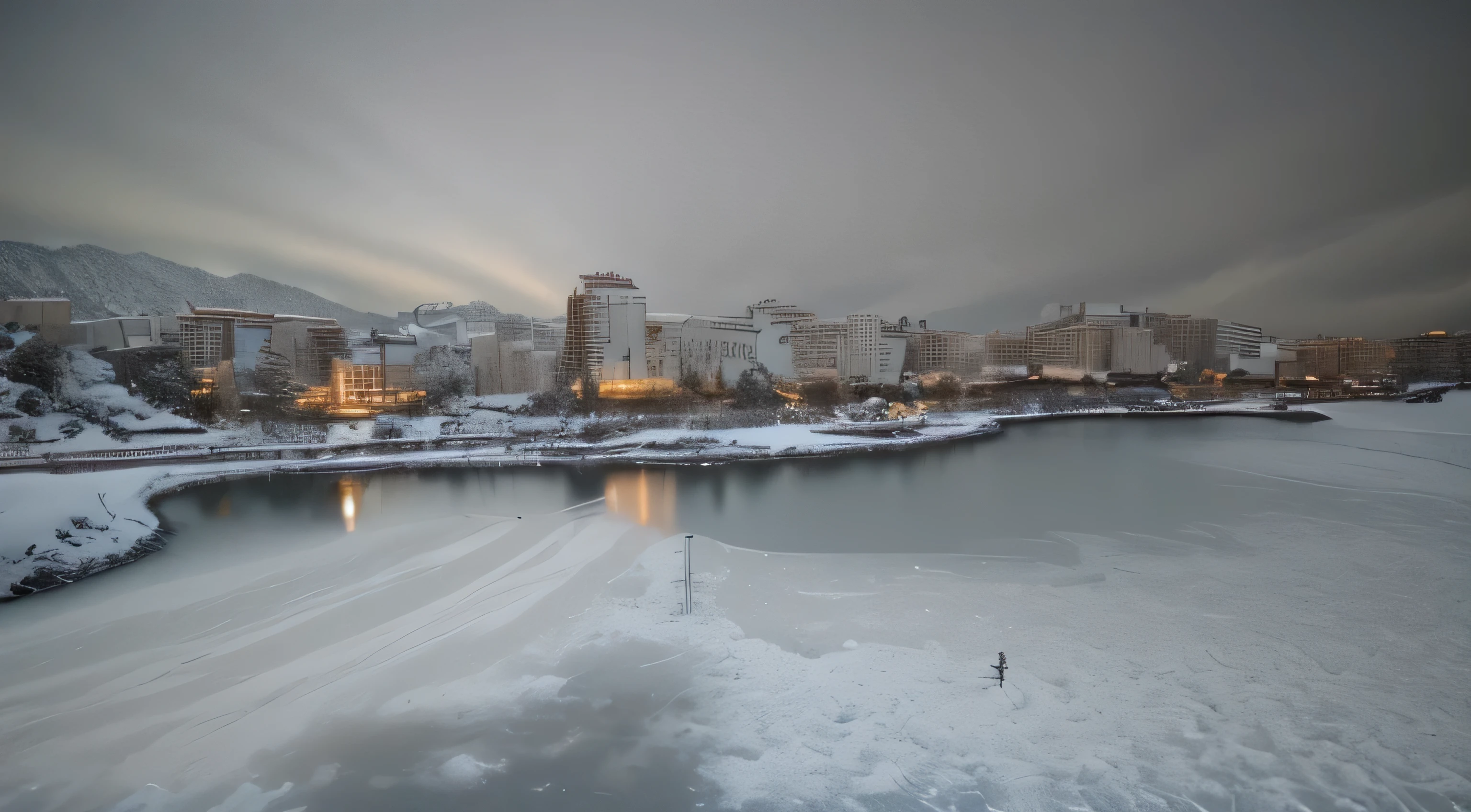 winter season, snow falls