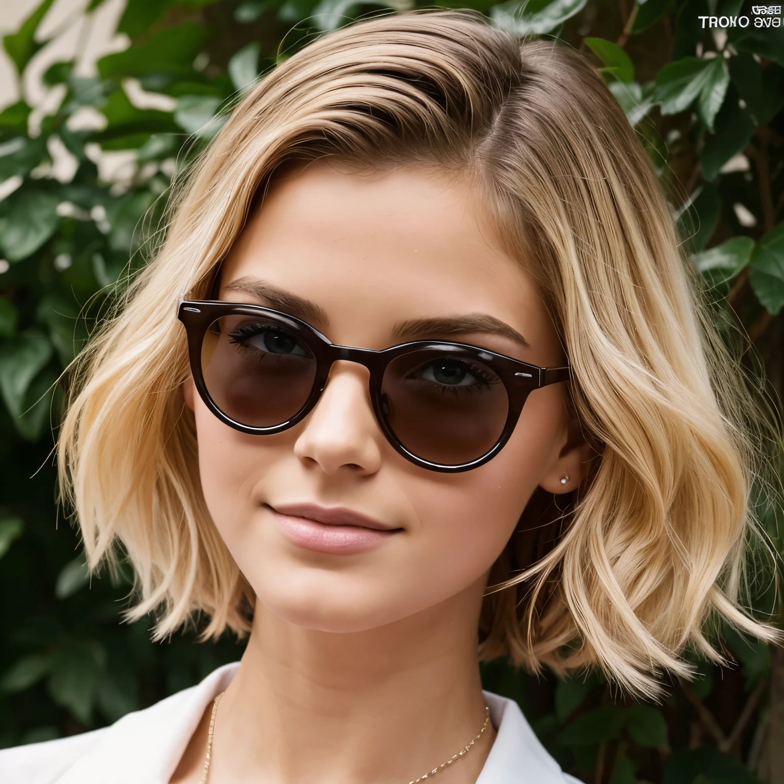 A real photograph for young people aged 25 years. This is a French language with cheveux rouges foncés. Elle porte des lunettes de vue. Elle a de jolie courbes. Sa peau est blanche.