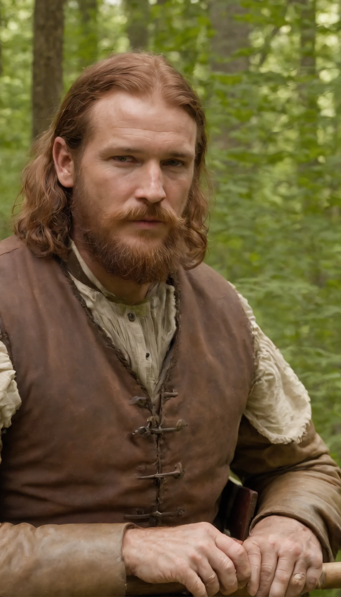 Baron Roderick Lowell governs the lightly populated and rugged wilderness domain of Gladwin County from his fortified timber stronghold known as Fort Gladwin. The compound sits strategically positioned overlooking the confluence of the Tittabawassee and Tobacco Rivers.
A minor nobleman from East Anglia banished in disgrace to the colonies following a failed rebellion against the Crown, Baron Lowell carved his estate from the remote forests of central Michigan with a band of fellow dissenters, veterans, and adventurers willing to risk isolation in exchange for land and liberty.
Standing over six feet tall with a barrel chest and flaming red hair and beard, Baron Lowell cuts an imposing figure across the rugged frontier. What he lacks in pedigree he makes up for through brawn, ambition and unwillingness to bend the knee or play court politics any longer.
From the rustic great hall of Fort Gladwin, Lowell administers a loosely governed domain - granting leases to trapper brigades, survey corps and settlers hardy enough to endure the harsh climate, floods and outbreaks plague in exchange for fixed annual payments in fur, fish and timber. He is regarded as fair in his own gruff style.