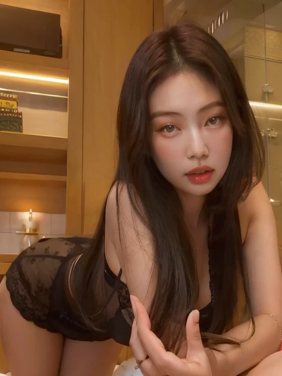 Araffe Asian woman in a black lingerie posing on a bed, coreana, gorgeous young Mulher coreana, beautiful south Mulher coreana, 18 anos, beautiful young Mulher coreana, gorgeous chinese model, menina e bonito, beautiful Asian girl, Menina chineian girl, Mulher coreana, 2 2 anos, good young girl, 21 anos
