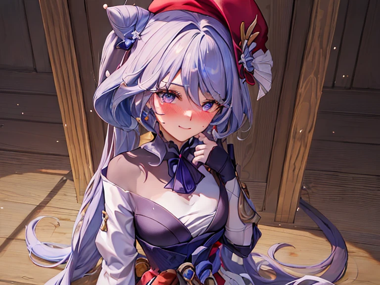 ((masutepiece, Best Quality, hight resolution, nw, Perfect Pixel, 4K)), 3girls, full body seen, ((Beautiful eyelashes, Realistic eyes)), ((Detailed face, Blushing:1.2)), ((Smooth texture:0.75, Realistic texture:0.65, Photorealistic:1.1, Anime CG style)), Dynamic Angle, Perfect body, ((Santa Claus Costume, Red knitted hat, red and white off shoulder sweater, red and white flared skirt, Black garter stockings, Shy smile)) BREAK raidenshogundef BREAK furina, heterochromia BREAK {keqing_genshin:1.15}, long_hair, purple_hair, purple_eyes, hair_bun, cone_hair_bun, twintails, bangs, double_bun, breasts, hair_ornament, blush, braid