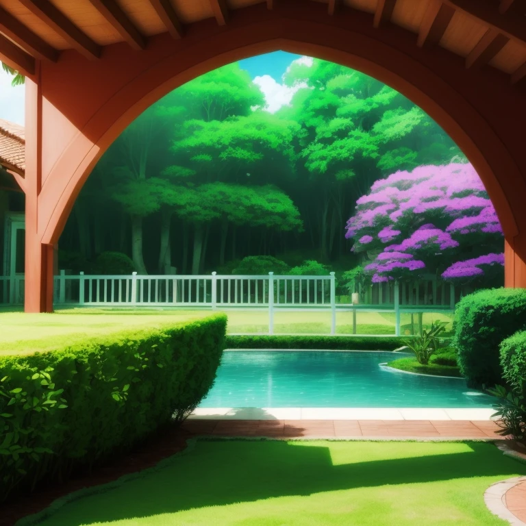 Floresta encantada com muito verde, casas futuristas, magical gardens, pedras preciosas, ouro, ciborgues, hiper realista, super realista, HD.