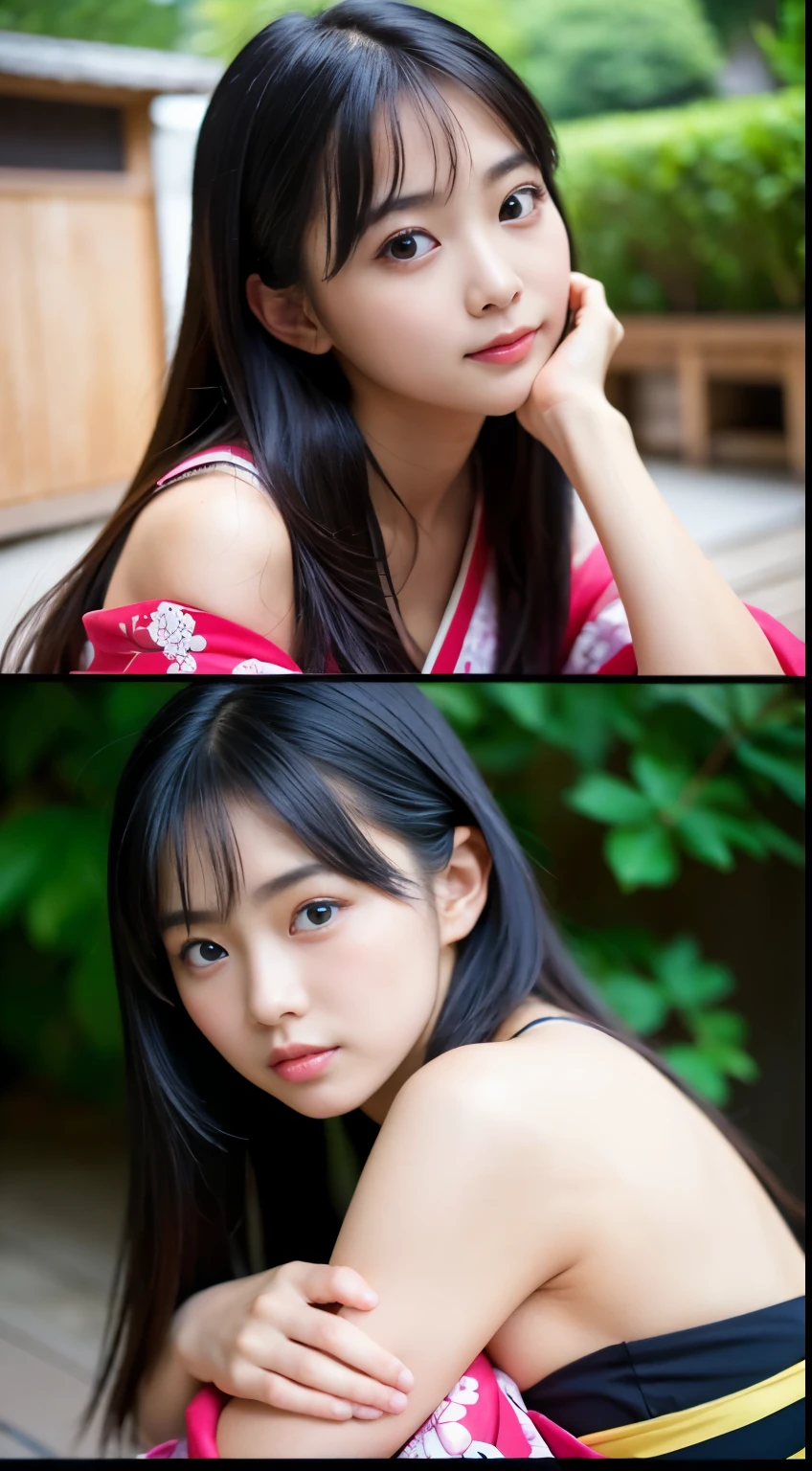 (BEST-QUALITY, MASTERPIECE, ULTRA-HIGH-RESOLUTION, (PHOTOREALISTIC:1.4), RAW-PHOTO, ULTRA DETAILED, PERFECT-ANATOMY), 

1girl, 20-years-old, the most popular Japanese actress, completely drunk and high on illegal drugs, wearing only colorful Japanese-KIMONO, sitting in SEIZA, looking at viewer, extremely beautiful face like a Japanese famous actress, (extremely beautiful big-black-eyes, extremely beautiful black-solid-circle-eyes), extremely beautiful and extremely realistic skins, extremely beautiful hair, extremely beautiful body