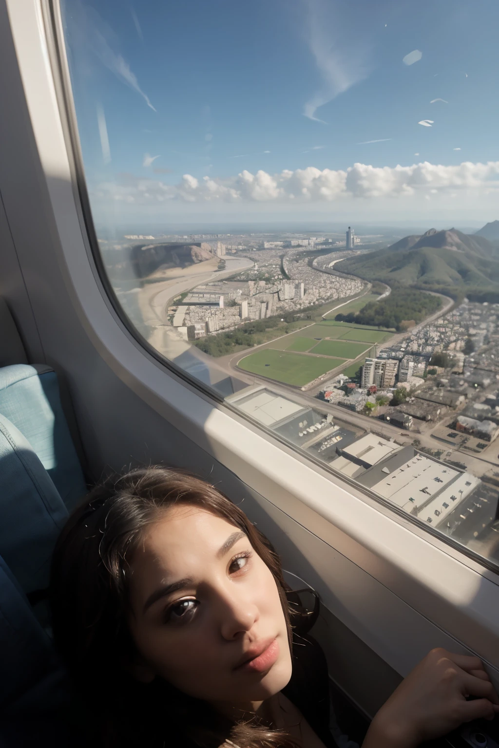 I just want a view from airplane window in the sky