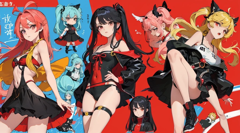 (printed polaroid photo\(2females AND 2females\(cute,kawaii,smile,hair floating,hair messy,black hair,long hair,twin tails hair,pale skin,skin color blue,eyes are red,red eyes shining,big eyes,swim wear,(punk fashion:1.4),\) AND 2females\(big smile,wave blonde,blue eyes,big eyes,dark skin,heart hands sign,breast,swim wear\),background\((seashore:1.3)\)\):1.3), BREAK ,SIGMA 85 mm F/1.4,golden hour,award-winning,a photo of 2females,quality\(8k,wallpaper of extremely detailed CG unit, ​masterpiece,hight resolution,top-quality,top-quality real texture skin,hyper realisitic,increase the resolution,RAW photos,best qualtiy,highly detailed,the wallpaper\),cute pose,from below,80's_jiaopian,(polaroid:1.5)
