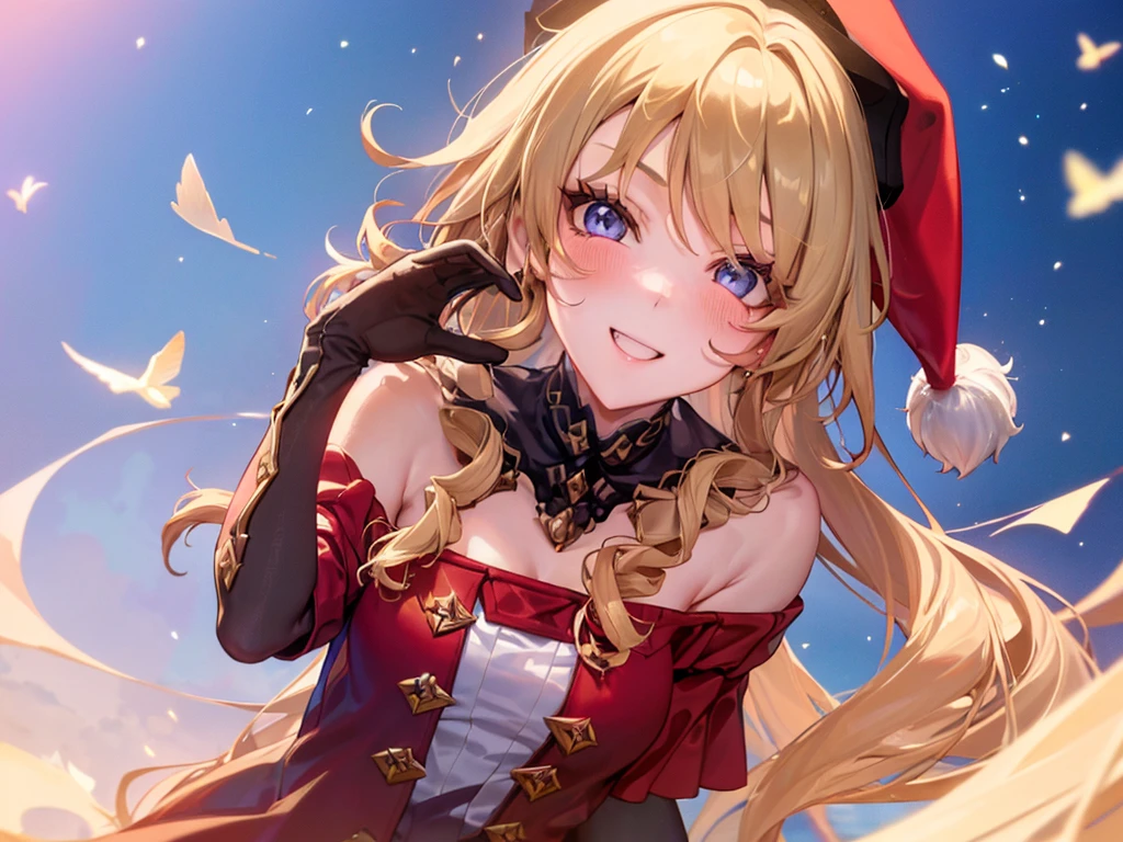 ((masutepiece, Best Quality, hight resolution, Perfect Pixel, 4K)), multiple girls, 2girls, full body seen, ((Beautiful eyelashes, Realistic eyes)), ((Detailed face, Blushing:1.2)), ((Smooth texture:0.75, Realistic texture:0.65, Photorealistic:1.1, Anime CG style)), Dynamic Angle, Perfect body, ((Santa Claus Costume, Red knitted hat, red and white off shoulder sweater, red and white flared skirt, Black garter stockings, Shy smile)) BREAK navia (genshin impact), BREAK clorinde (genshin impact)