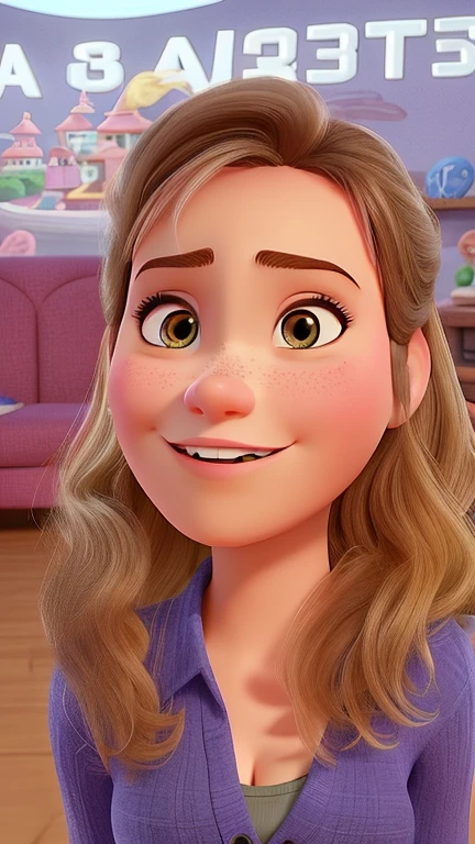 Uma mulher branca estilo disney pixar , alta qualidade , melhor qualidade