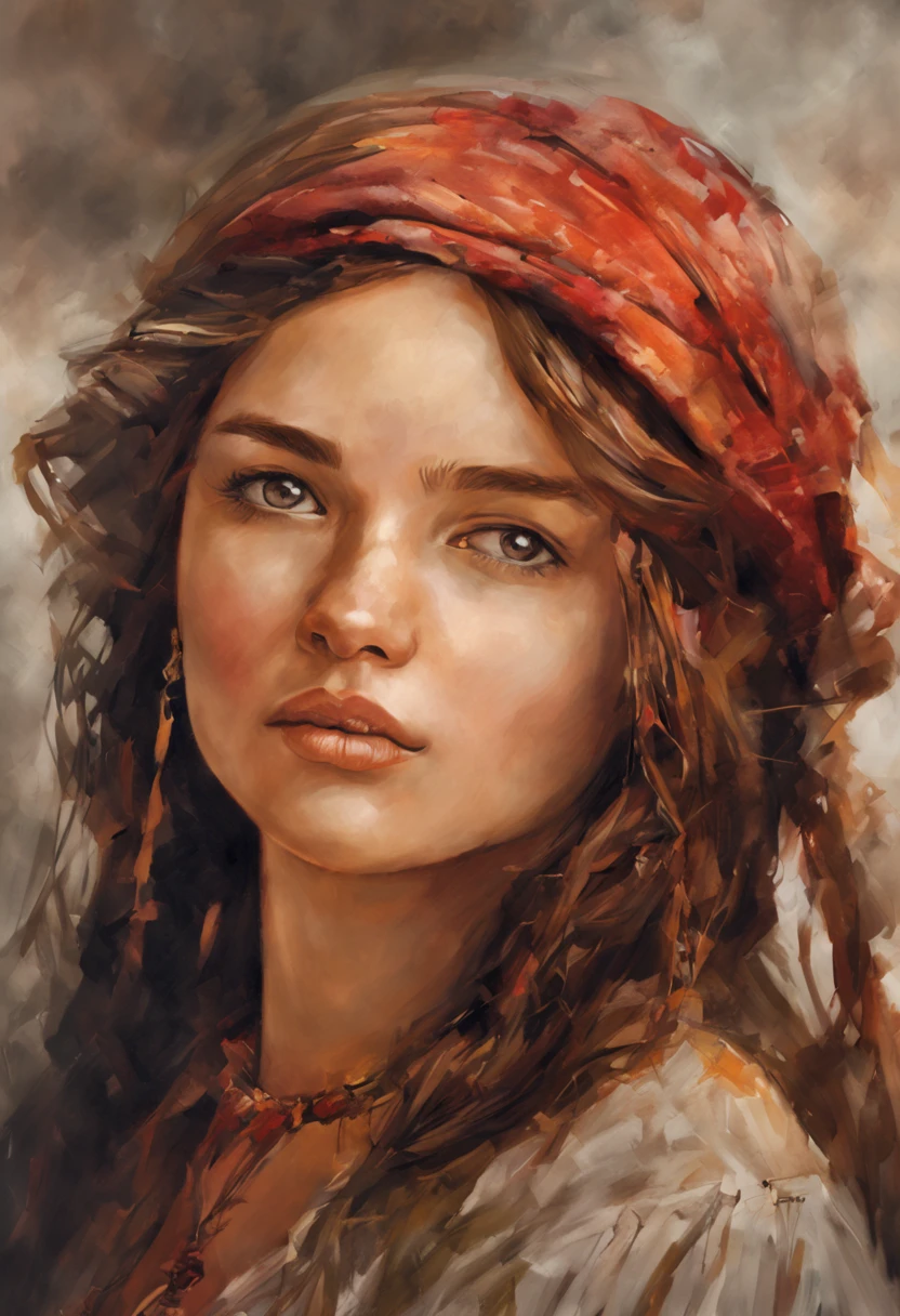 Girl portrait, a painting of a woman Pencil Sketches by Albert Eckhout enchanting, fullcolor, sticker of a full body picture of a beautyfull woman, highly detailed beautyfull face, freedom, soul, digital illustration, approaching perfection, dynamic, highly detailed, watercolor painting, artstation, concept art, smooth, sharp focus, illustration in the style of artists like Russ Mills, Sakimichan, Wlop, Loish, Artgerm, Darek Zabrocki, and Jean-Baptiste Monge