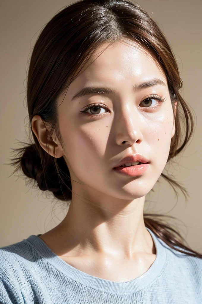((full body)), Ultra-realistic capture, Highly detailed, High resolution 16k close-up of human skin. Skin texture must be natural, With such detail that pores can be finely identified. Skin should look healthy, In a uniform tone. Use natural light and color, streaked hair, streaked hair, long hair, ((full body)), stand against the wall,From below,UHD, retina, masterpiece, ccurate, anatomically correct, super detail, textured skin, high details, high quality, best quality, highres, 1080P, HD, 4K, 8k