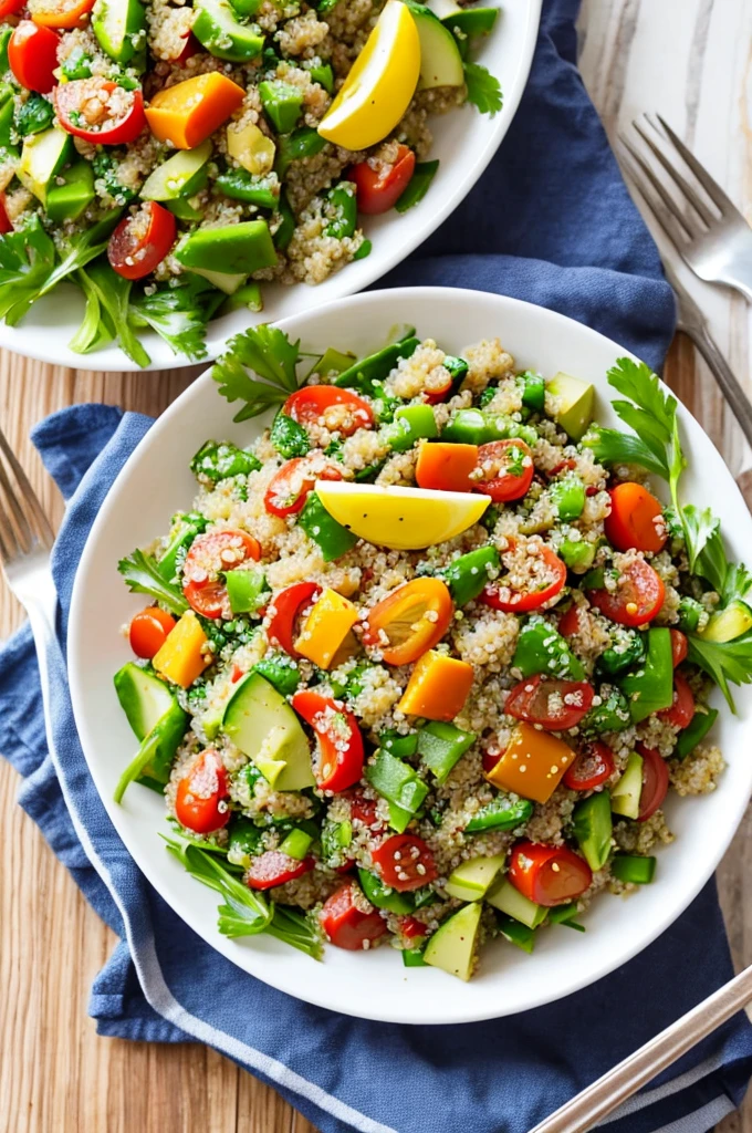 Salada de Quinoa com Vegetais Assados
