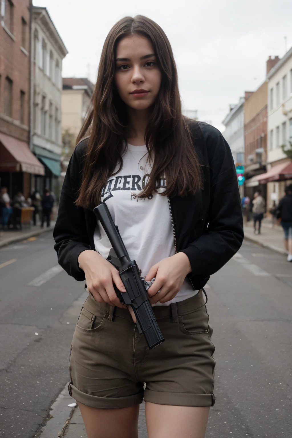 Person holding gun