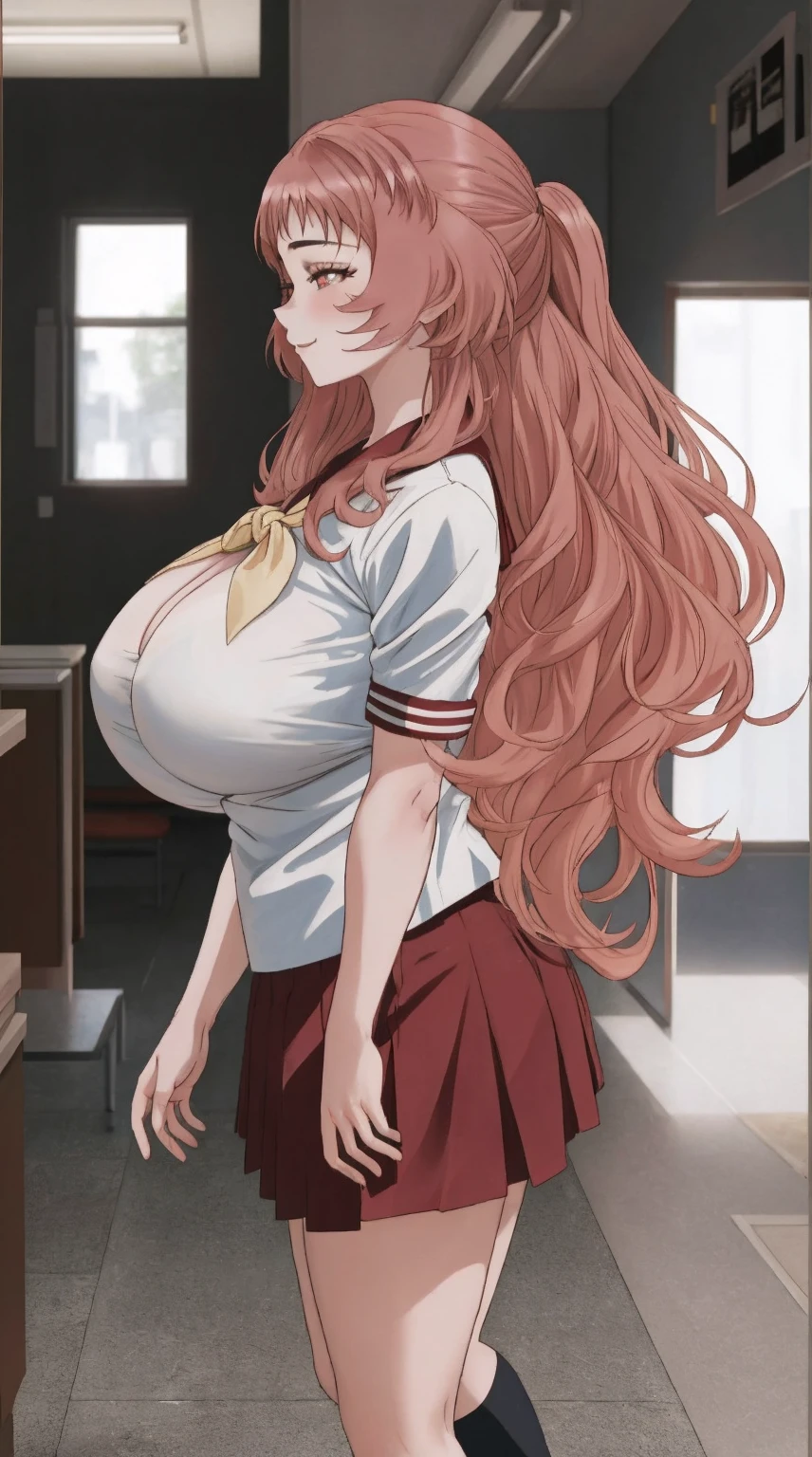 (full body view) (from from side)
One beautiful girl bent forward, an ultra-realistic beauty,
2 legs, random events,
school uniform, short skirt, short sleeve shirt, white shirt school uniform,
long hair,
Spicy pose,
a slight smile, trappings, flower in the hair, stockings,
Background, VLOP and Sakimichan,
ross tran 8 k, Maximum detail of the genitals,
Maximum breast detail, Maximum facial detail, realistic eyes, realistic Nose, Realistic smile, Ultra Detail,
huge breast, huge_breasts, huge_breasts, huge_breasts, thicc, panty, very short skirt, hot, sexy, mature, ecchi
