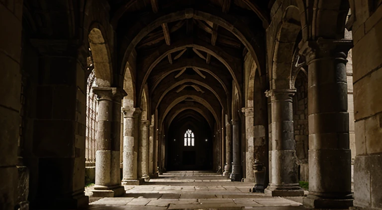 a dark and ghostly cloister