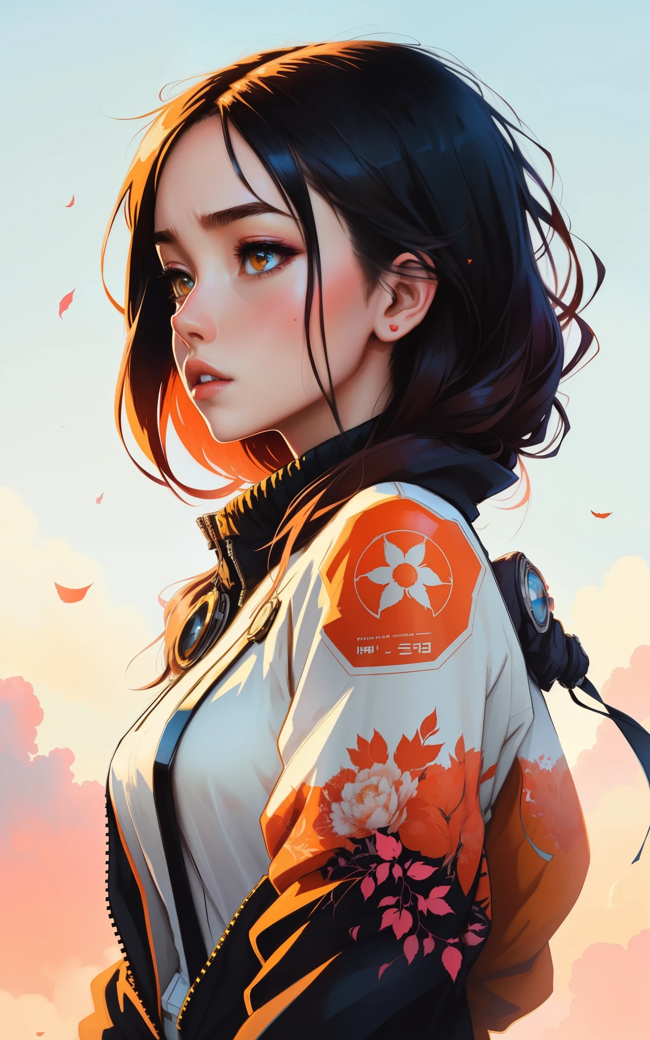 pace girl| standing alone on hill| centered| detailed gorgeous face| anime style| key visual| intricate detail| highly detailed| breathtaking| vibrant| panoramic| cinematic| Carne Griffiths| Conrad Roset| ghibli