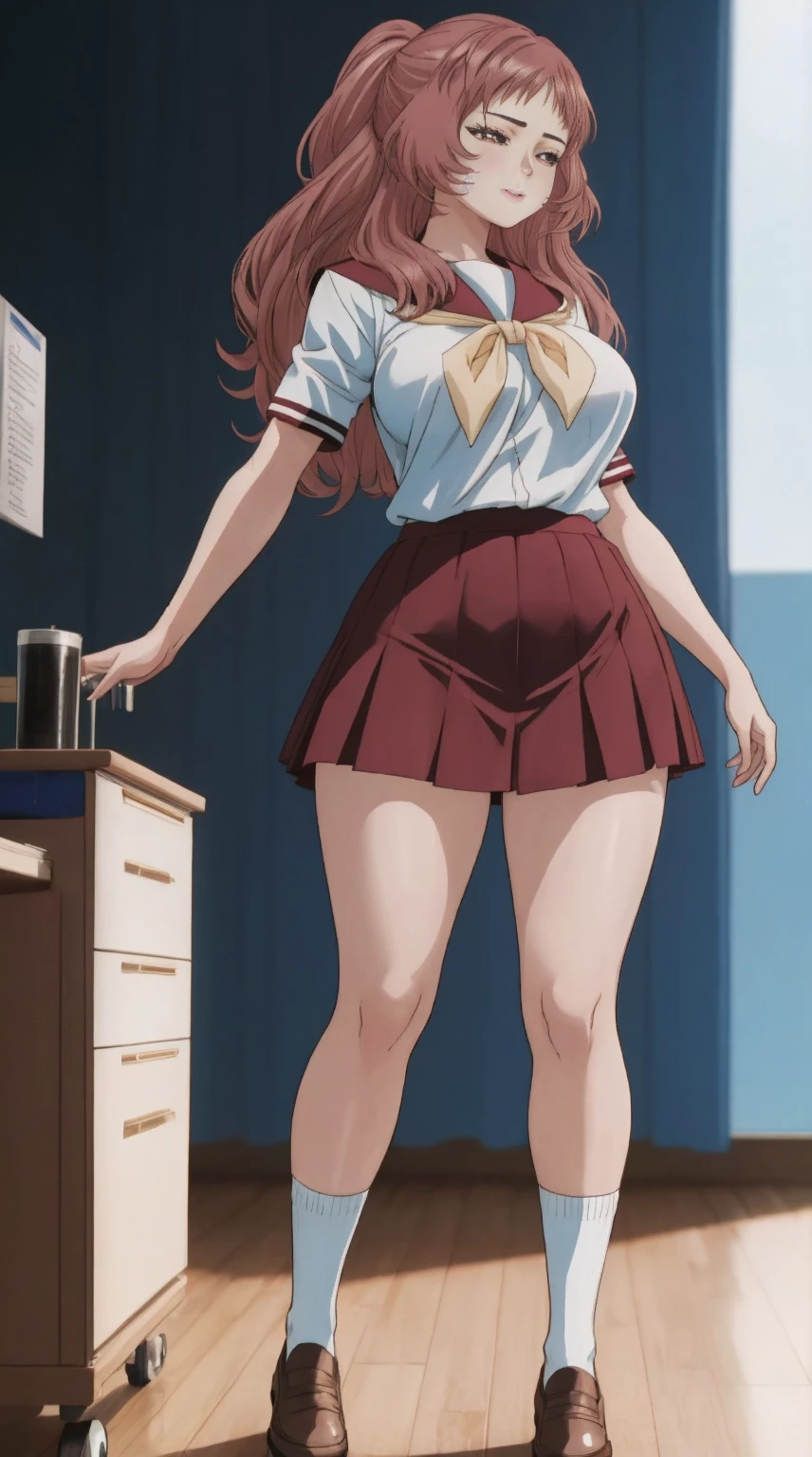 (full body view) (from from side)

One beautiful girl bent forward, an ultra-realistic beauty, 


2 legs, The legs are the same size, random events, 


school uniform, short skirt, short sleeve shirt, white shirt school uniform, 
long hair, 
Spicy pose, 
a slight smile, trappings, flower in the hair, stockings, 
Background, VLOP and Sakimichan, 
ross tran 8 k, Maximum detail of the genitals, 
Maximum breast detail, Maximum facial detail, realistic eyes, realistic Nose, Realistic smile, Ultra Detail, 
huge breast, huge_breasts, huge_breasts, huge_breasts, thicc, panty, very short skirt, hot, sexy, mature, ecchi