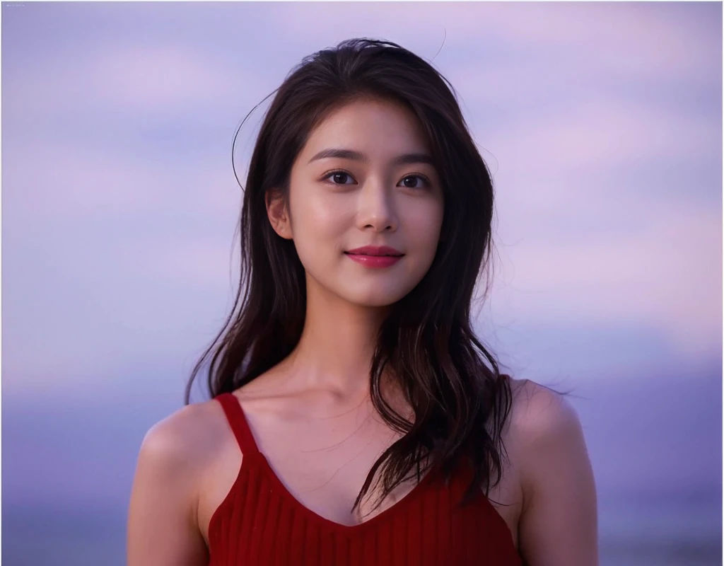 (On a table, Best quality at best, realistically, ultra - detailed, meticuloso, A high resolution, 8k wallpaper), Close-up portrait of a beautiful woman, Chariada, Smiling, light brown messy hair, Perfect dynamic composition, 美丽meticuloso的眼睛, Just like the cover of a fashion magazine, On campus