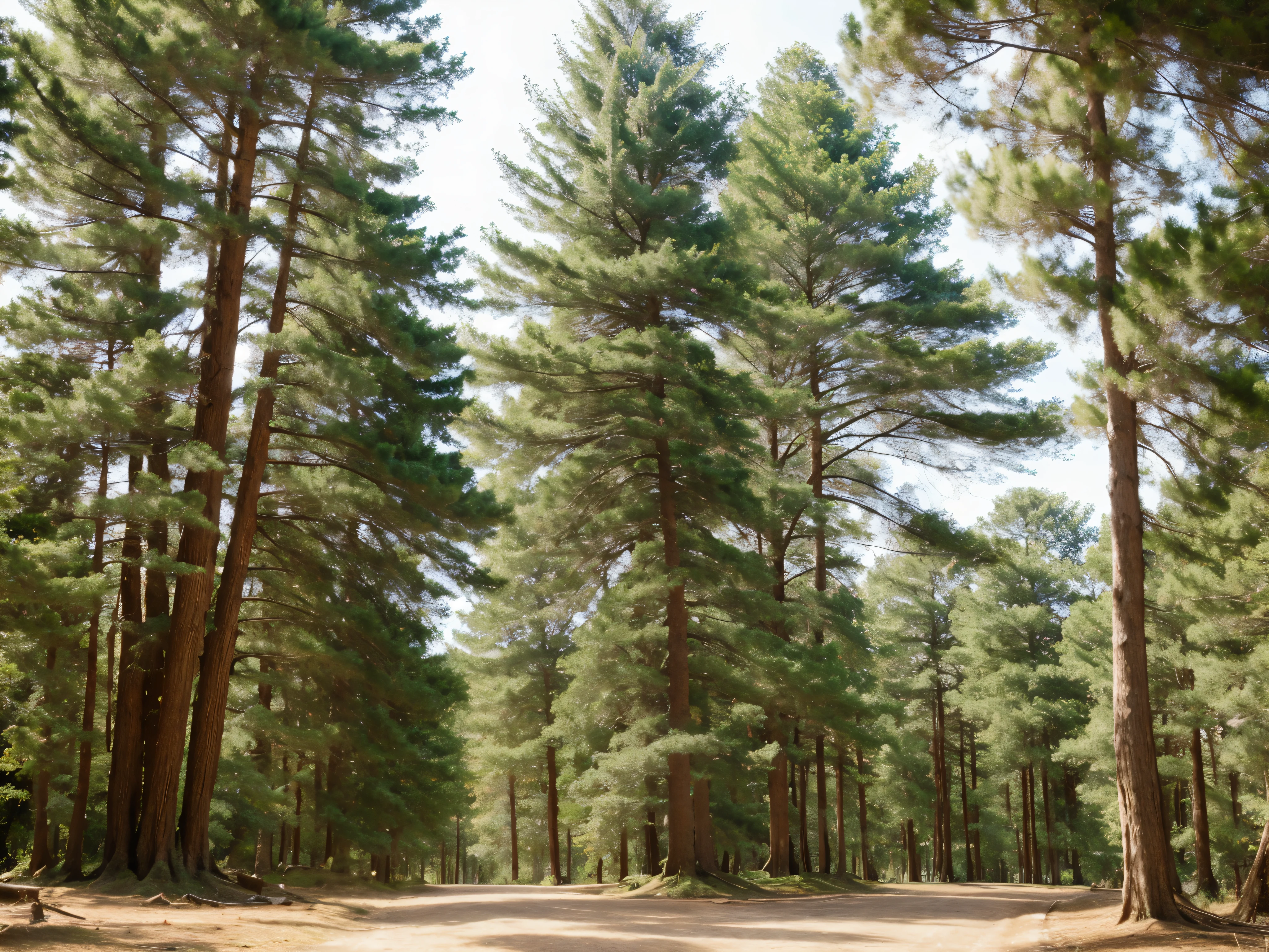 floresta de arvores coniferas
