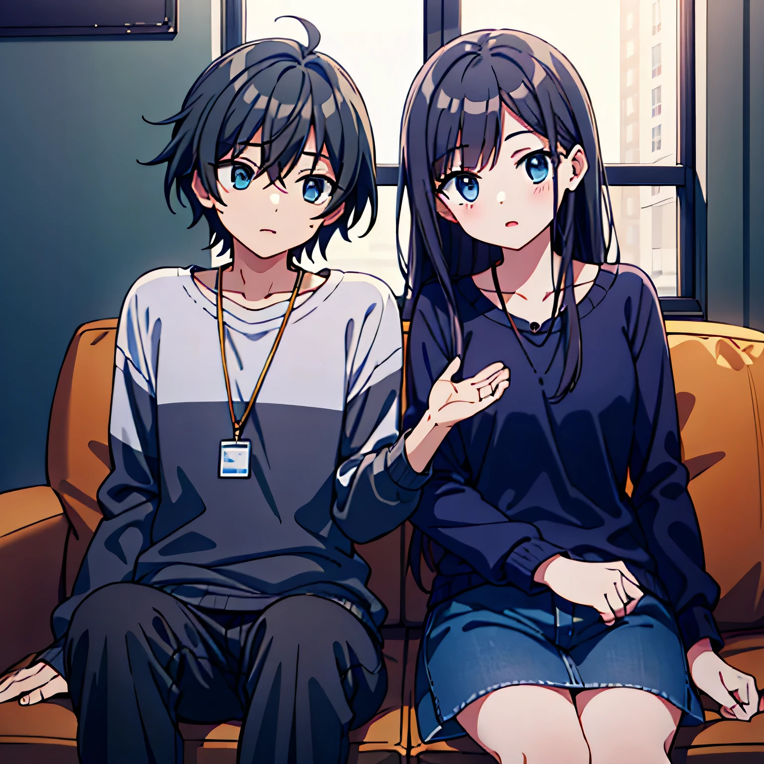 a scene where a girl and counselor boy in a counseling session