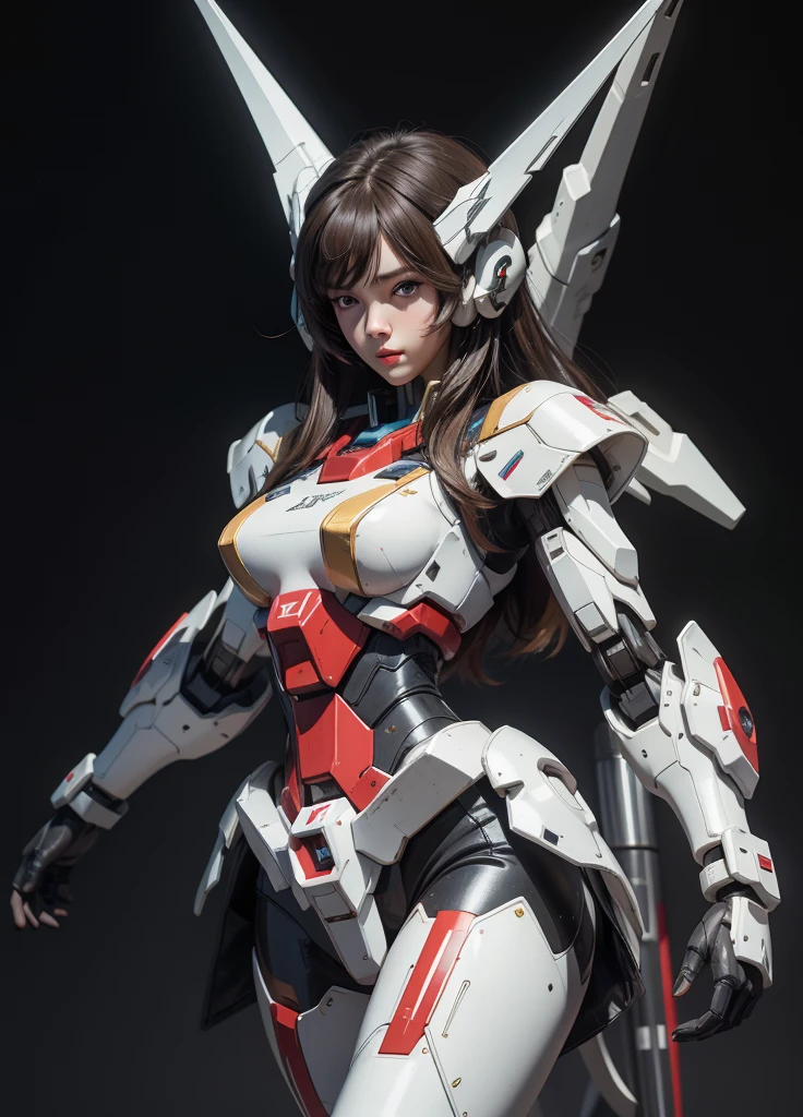 Textured skin, Super Detail, high details, High quality, Best Quality, hight resolution, 1080p, Gorgeous beauty,Girl with Beautiful Mecha Body,(Gundam) Girl with robot body