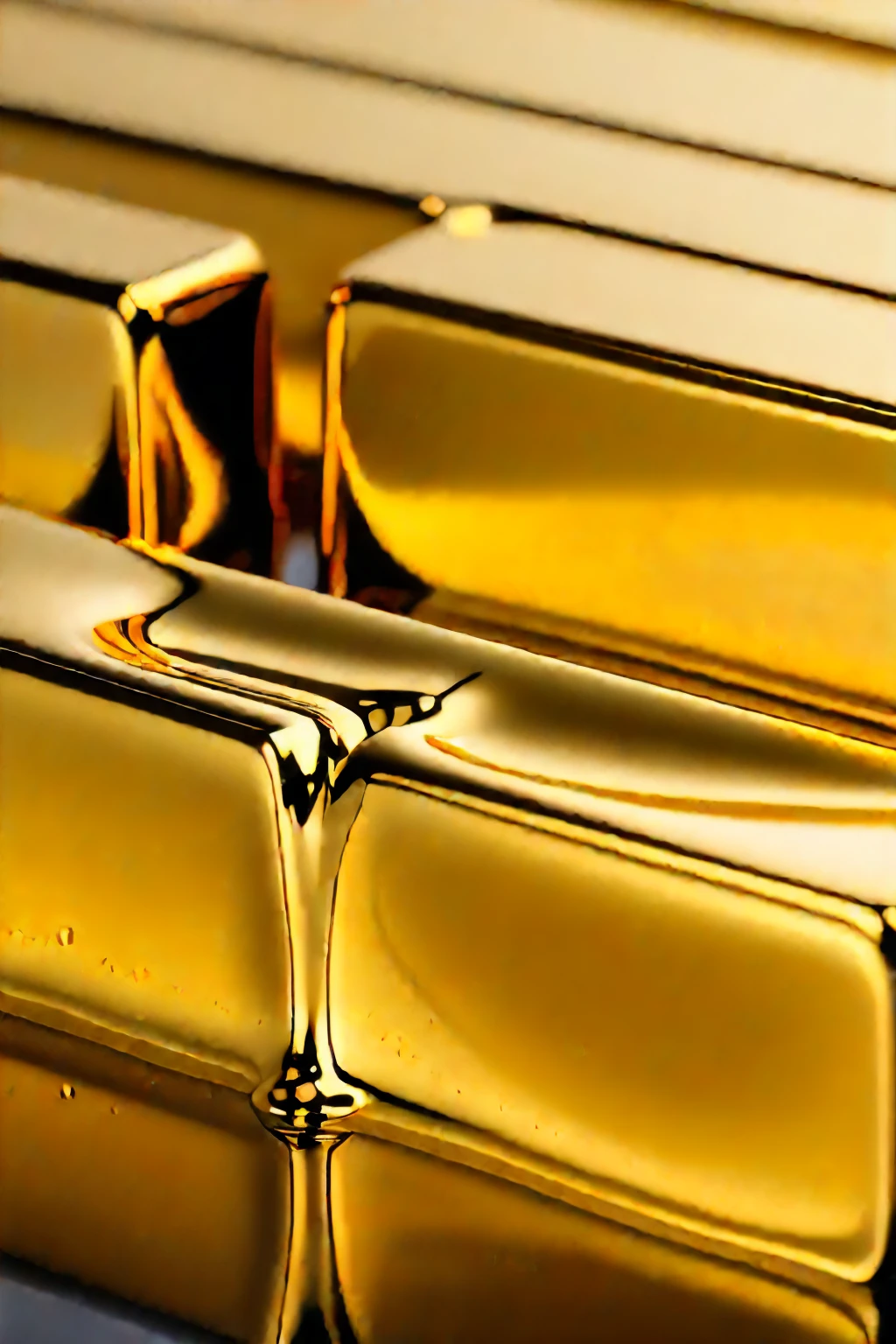 A melting of gold titanium, closeup, 500 Degree Celcius,
