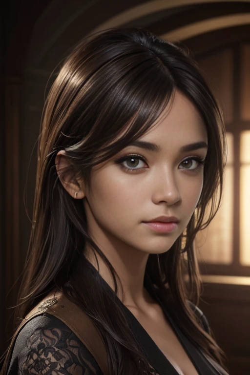 masterpiece, masterpiece, top quality, best quality, realistic, unity, 8k wallpaper, official art, very detailed CG unity 8k wallpaper, (realistic: 1.4), super detail, high resolution, super detail, amazing, fine detail , film lighting, (brown|black hair:1.4), medium hair, (reality skin:1.2), (light brown skin:1.2), beautiful details, eyes and face are very detailed, beautiful eye details, huge file size, Ultra detailed and beautiful, dark eyes, model shot style,