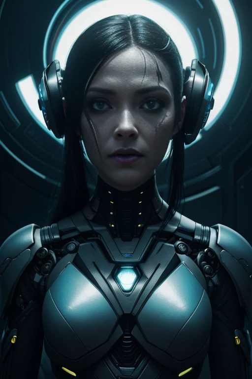 a close up of a person with a weird face and a weird head, from a 2 0 1 9 sci fi 8 k movie, movie still of a alien cyborg, movie still of the alien girl, unreal engine : : rave makeup, cyborg goddess in cosmos, love death + robots, sci - fi film still, ash thorp, vfx film closeup