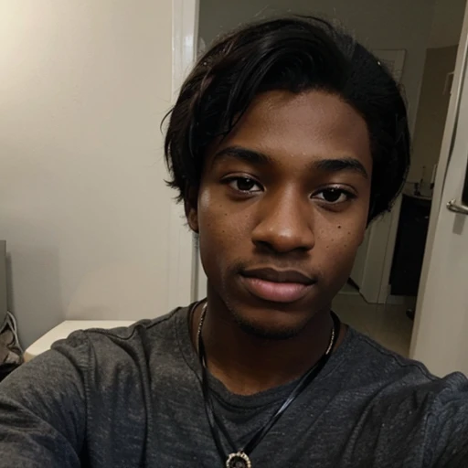 Instagram photo of an 18 year old black african american boy taking a selfie