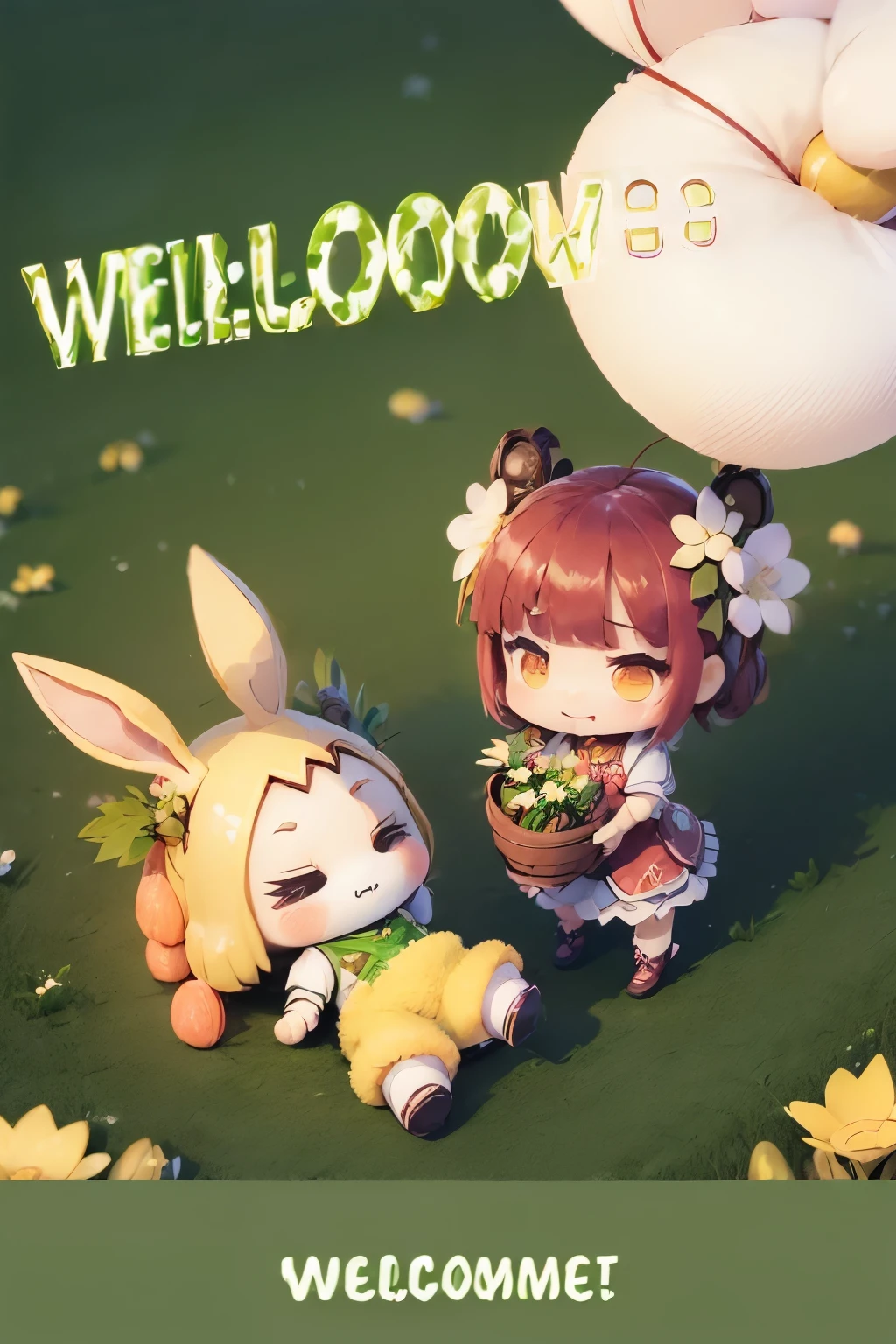(text:"Welcome Spring":1.7), masterpiece, (chibi, super deformed, full body), cute Chinese dragon, threatening