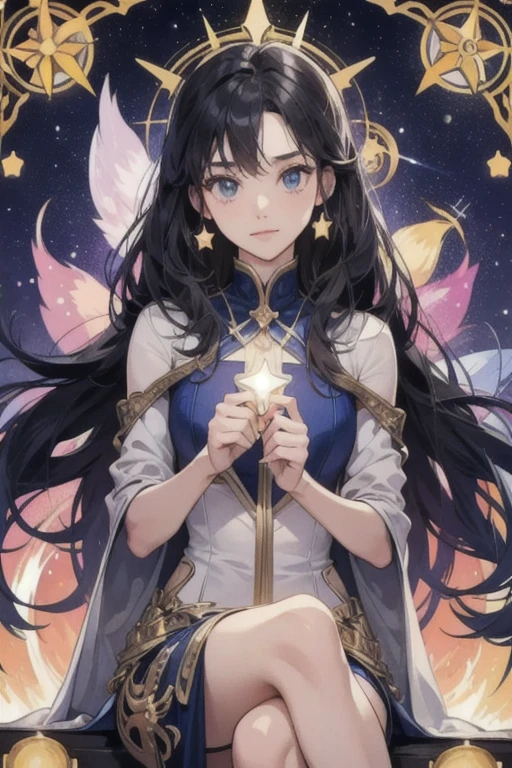 tarot card; the star; glitter;