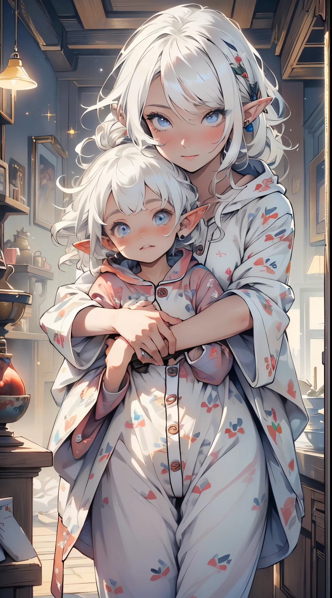 cute **** elf,(((little ****,tiny little body,little))),(((***********))),((anime elf **** with extremely cute and beautiful white hair)), (((elf))), (((elf ears))),

(((flat chest))),((((white hair:1.35,messy white hair,colored inner hair,ear breathing)))),(((blue_eyes:1.3))),intricate eyes,beautiful detailed eyes,symmetrical eyes,big eyes:1.5,(((lustrous skin:1.5,bright skin: 1.5,skin tanned,shiny skin,very shiny skin,shiny body,plastic glitter skin,exaggerated shiny skin,illuminated skin))),(detailed body,(detailed face)),

cute,slutty,erotic,daring,((nsfw)),

(((kigurumi, onesies,bunny pajama,Hooded Pajamas,Animal Pajamas))),((slippers)),(((intricate pajama,embroidered pajama,ornate pajama))),

(dynamic pose:1.0),(happy),(centered,scale to fit dimensions,Rule of thirds),

inside,indoor,((cozy gothic children's room)),scenery:1.25,((intricate scenery)),((winter decorations)),Christmas tree,

(Glossy winter ornaments),highres,sharp focus,(ultra detailed,extremely detailed),(photorealistic artwork:1.37),(extremely detailed CG unity 8k wallpaper),(((vibrant colors,vibrant theme))),(intricate),(masterpiece),(best quality),