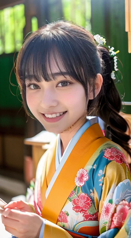 kimono、furisode、komono、Coming to New Year's visit