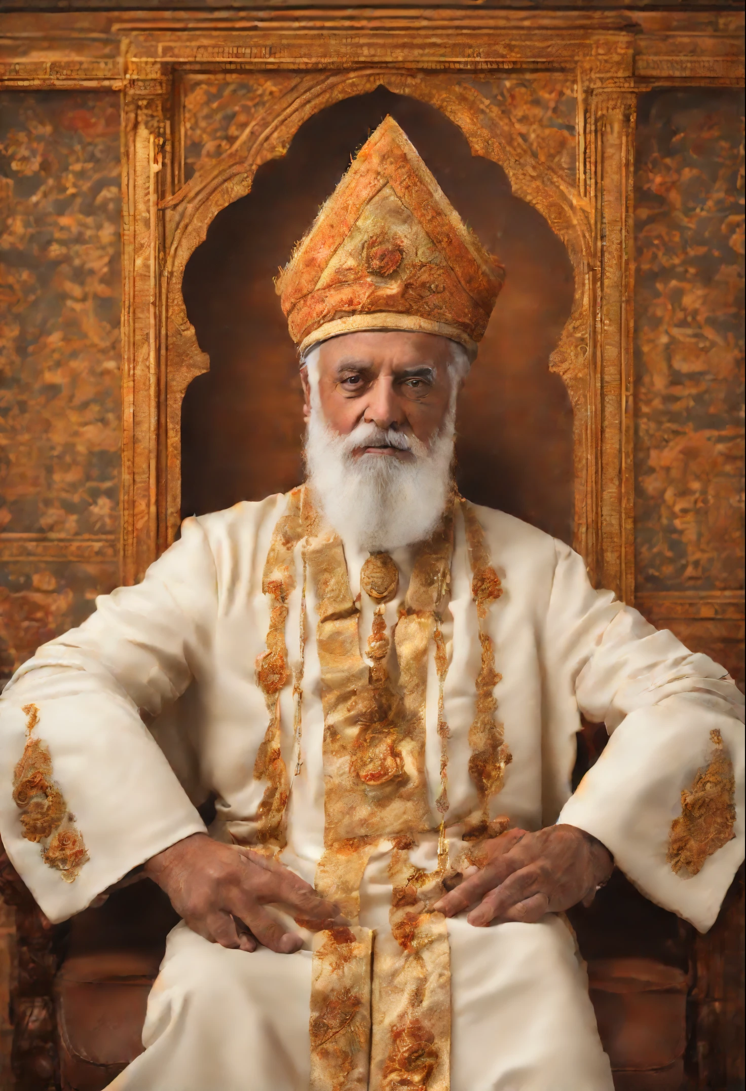 Generate a corporate image of a religious leader