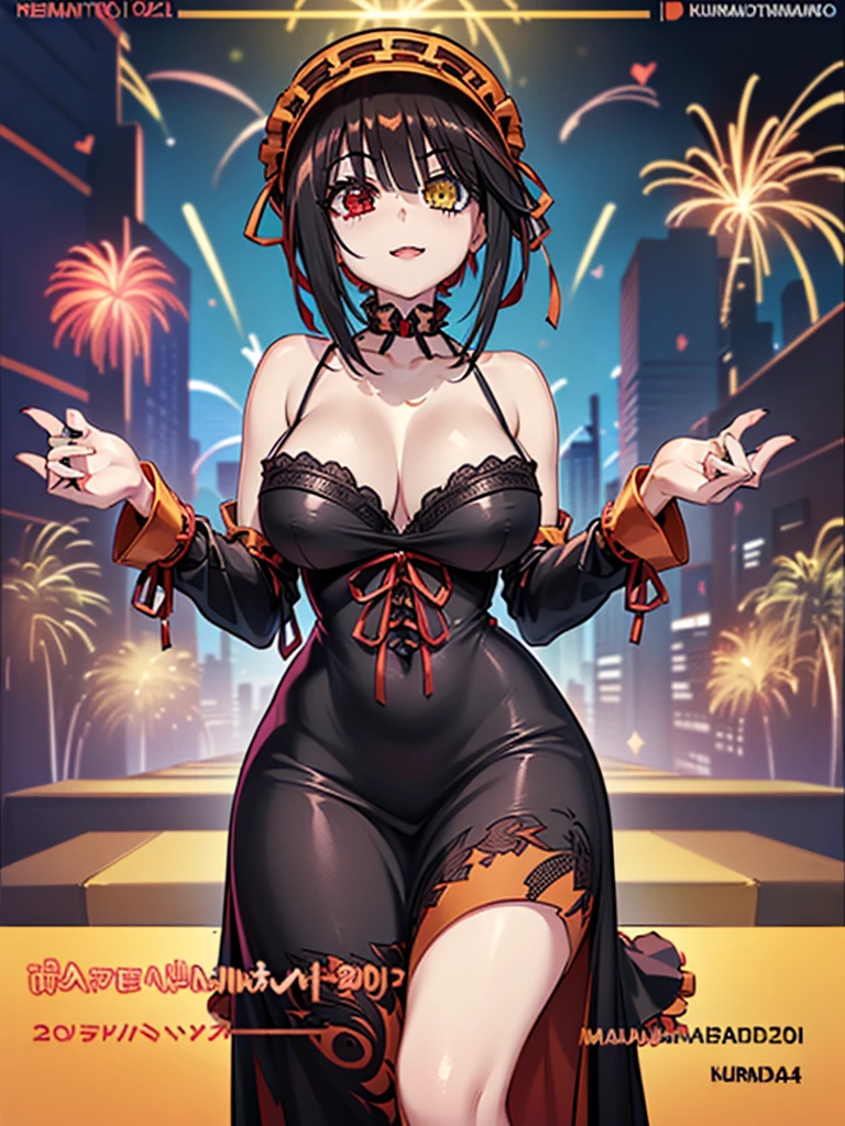 gran calidad ++ Extremely detailed high resolution, very aesthetic, ojos expresivos, (((Cara perfecta))), (((face symmetrical))), ((good anatomy)), (((manos perfectas))), (((8k))), UHD, Fondo de pantalla HD, (((alta calidra detallada, (((1girl))), (((Date A Live))), ((((Kurumi)))), (((hembra madura))), ((((cuerpo completo)))), (((heterochromia))), (((Milficación))), (((hembra madura))), (((hombros estrechos))), (((pechos grandes))), (((cintura estrecha))), (((ta goth vestido))), (((vestido))), (((cinta))), (((Gothic fashion))), (((Gothic))), (((New york city))), (((new york new year))), (((new year))), (((New year 2024))), (((2024 year))) (((fireworks))), (((18 year old beautiful girl))), Dedos detallados, Dedos precisos, Manos no antinaturales, strange eye, ojos rojos, escote, colas gemelas de pelo negr