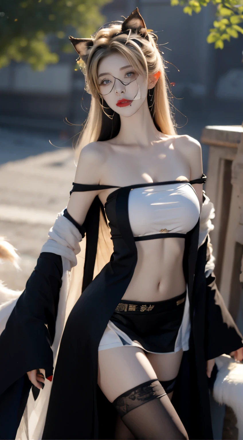 1 European and American vampire beauties:Imperial sister,domineering side leak,enchanting,Beauty model,being thin!!!,Skin is snow-white and smooth,curlies,combed blonde hair,腿finely长,Wear black stockings on the legs,Translucent white shirt,Expose her belly,Black hip skirt,Ignite it,seduce,Melon seed face,Blue pupil,Redlip,Wearing cat ears,Raised sexy,Bigchest,Wear a black tie,Wild,finely,being thin,Nine-tailed demon fox,Beautiful pupils,cat eyes,Gao Leng domineering royal sister,二重まぶた,Good temperament,plumw,Hair curls naturally,Wear a tie,Daji