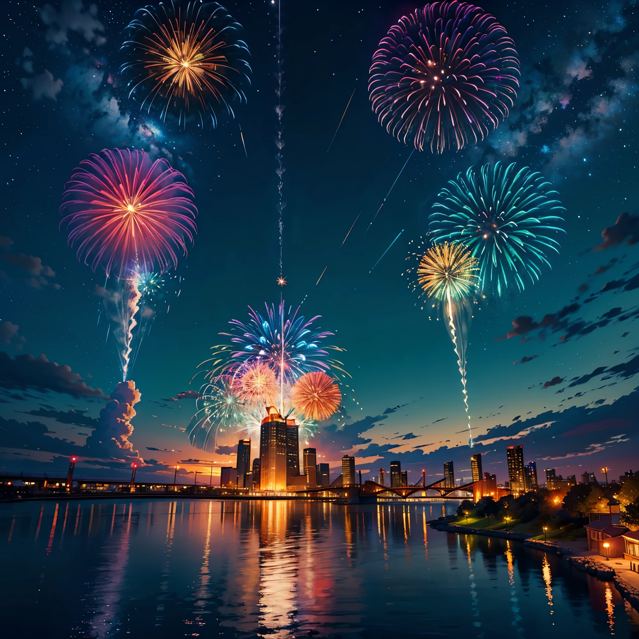 galaxy colorgalaxy spacious nebula dark _night_sky (Splendid fireworks bloom in the dark night sky background) sunrise ultra Masterpiece fireworks Colorful_fireworks Envision cityscape bridges adorned patriotic lights fractal fireworks bursting overhead creating dynamic interconnected celebration beholder sundrop Cinematic_moonlight Will-o'-the-wisp ultra_high-def ultra_Photo-realistic optimal ultra_high-quality opengl-shaders ultra_high-details accurate reflex ultra_high-res perfection volumetric lightning improved Octane_rendues UHD XT3 DSLR HDR 3dcg shadow analogiques extatiques symmetrical onyx rubis summon milkweed floraison invoque viceroy magic incandescente creature CGSCOSITY butterfly Cristallines Monarch flash blow glow opale lava Tourmaline plasma "Niagara Falls" hearth monster Fire Blast Flame luminescence graduate backlight varied multi etc. --s 1000 --c 20 --q 20 --chaos 100