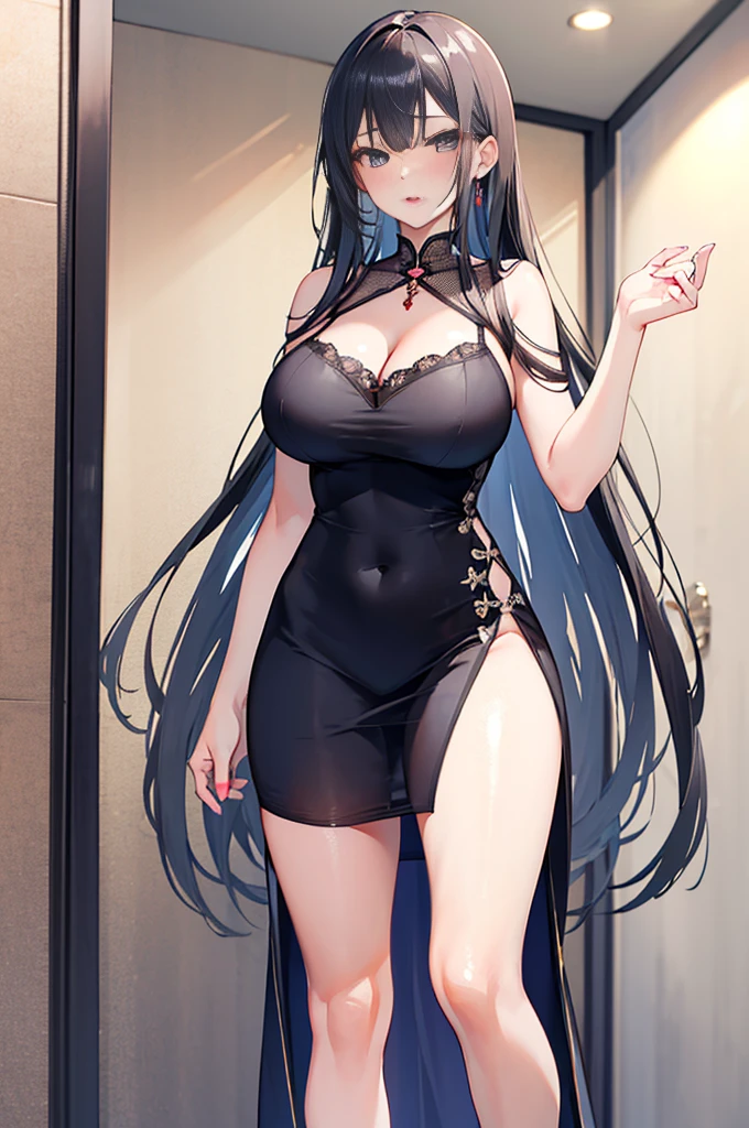 girl, mature female, mature, Beautiful wife,milf, very long hair, Big, etc,blush, lipsticks,shift dresses,,, HighestQuali,超高分辨率