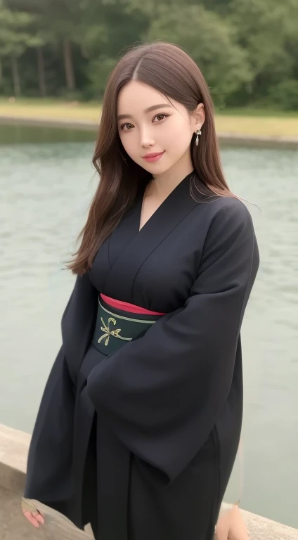 kimono,日本の古いkimono姿,淡い青色のkimono