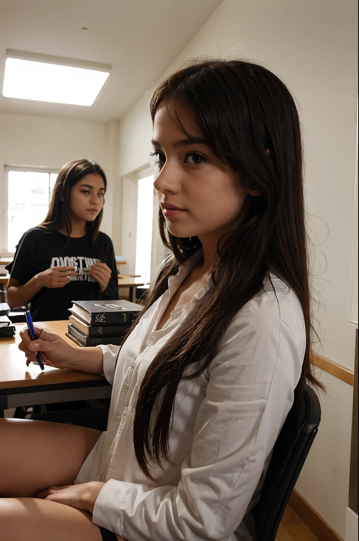 Student at petite tenu