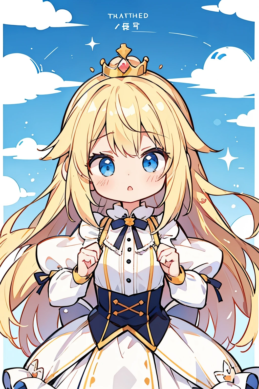 a blond、girl with、Has a small、2nd class、unclear、kawaii、Wonderland、Princess
