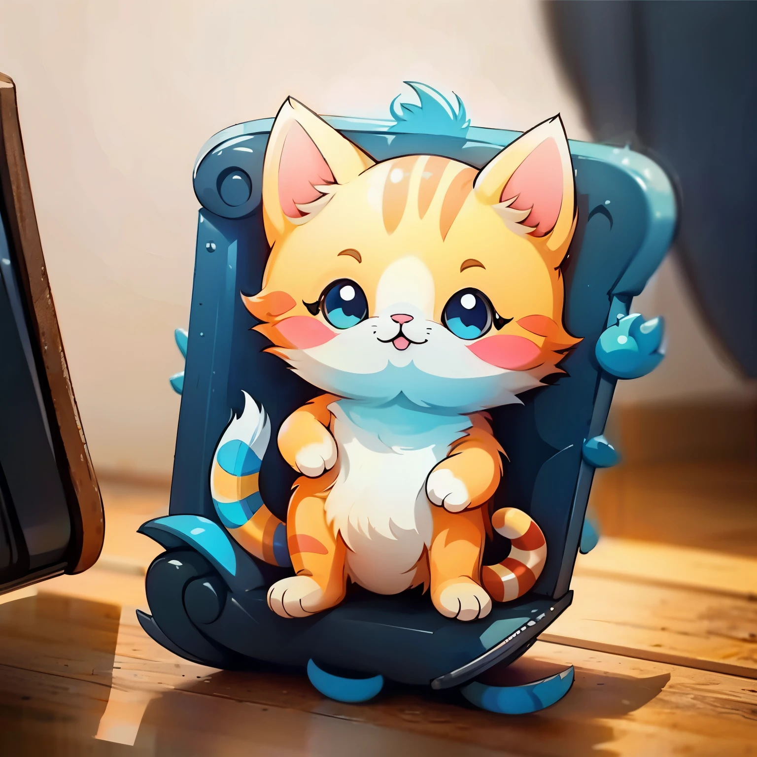 A logo　catss　cute little　a sticker